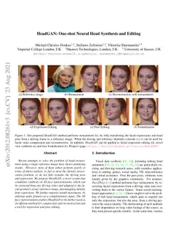 HeadGAN: One-shot Neural Head Synthesis and Editing