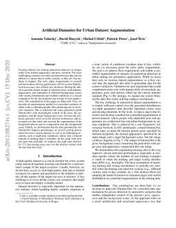 Artificial Dummies for Urban Dataset Augmentation
