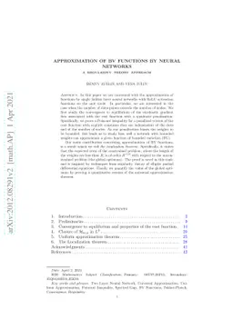 Approximation of BV functions by neural networks: A regularity theory
  approach