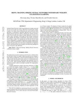 BiSNN: Training Spiking Neural Networks with Binary Weights via Bayesian
  Learning