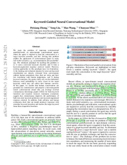 Keyword-Guided Neural Conversational Model