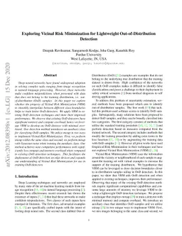 Exploring Vicinal Risk Minimization for Lightweight Out-of-Distribution
  Detection