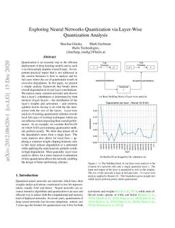 Exploring Neural Networks Quantization via Layer-Wise Quantization
  Analysis