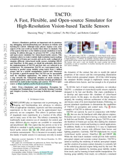 TACTO: A Fast, Flexible, and Open-source Simulator for High-Resolution
  Vision-based Tactile Sensors