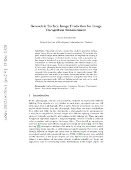 Geometric Surface Image Prediction for Image Recognition Enhancement