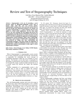 Review and Test of Steganography Techniques