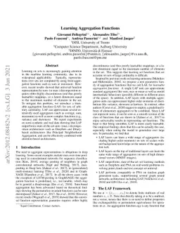 Learning Aggregation Functions