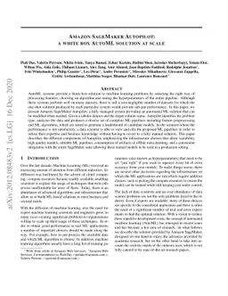 Amazon SageMaker Autopilot: a white box AutoML solution at scale