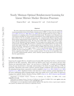 Nearly Minimax Optimal Reinforcement Learning for Linear Mixture Markov
  Decision Processes
