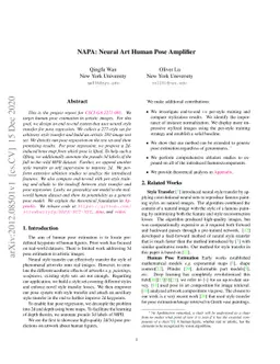 NAPA: Neural Art Human Pose Amplifier