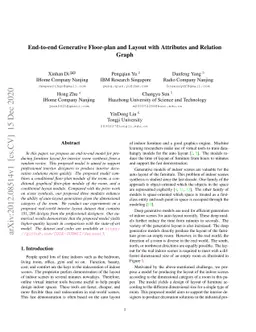 End-to-end Generative Floor-plan and Layout with Attributes and Relation
  Graph