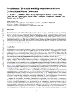 Accelerated, Scalable and Reproducible AI-driven Gravitational Wave
  Detection