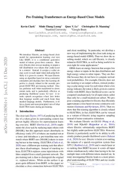 Pre-Training Transformers as Energy-Based Cloze Models