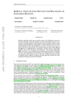 BeBold: Exploration Beyond the Boundary of Explored Regions