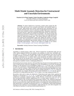 Multi-Modal Anomaly Detection for Unstructured and Uncertain
  Environments