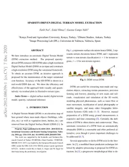 Sparsity-driven Digital Terrain Model Extraction