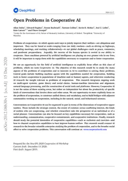 Open Problems in Cooperative AI