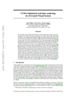 CUDA-Optimized real-time rendering of a Foveated Visual System