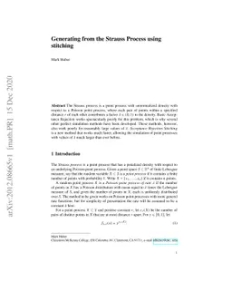 Generating from the Strauss Process using stitching