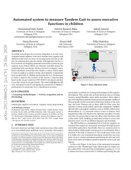 Automated system to measure Tandem Gait to assess executive functions in
  children