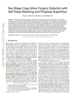 Two-Stage Copy-Move Forgery Detection with Self Deep Matching and
  Proposal SuperGlue