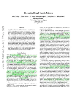 Hierarchical Graph Capsule Network