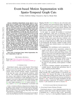 Event-based Motion Segmentation with Spatio-Temporal Graph Cuts