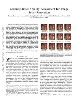 Learning-Based Quality Assessment for Image Super-Resolution