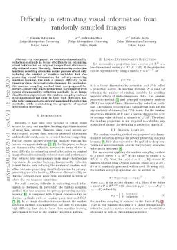 Difficulty in estimating visual information from randomly sampled images