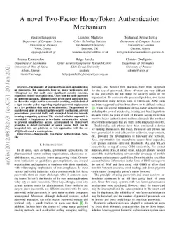 A novel Two-Factor HoneyToken Authentication Mechanism