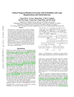 Clinical Temporal Relation Extraction with Probabilistic Soft Logic
  Regularization and Global Inference