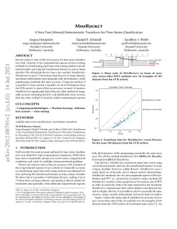MINIROCKET: A Very Fast (Almost) Deterministic Transform for Time Series
  Classification