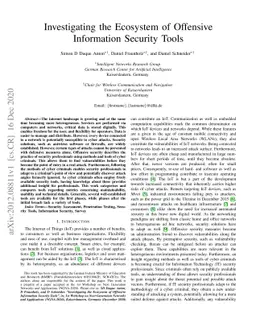 Investigating the Ecosystem of Offensive Information Security Tools