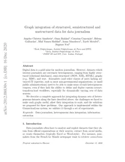 Graph integration of structured, semistructured and unstructured data
  for data journalism