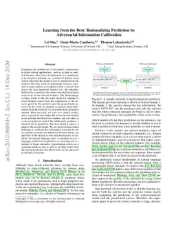 Learning from the Best: Rationalizing Prediction by Adversarial
  Information Calibration