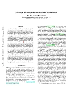 Multi-type Disentanglement without Adversarial Training