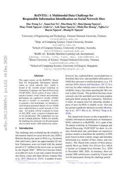 ReINTEL: A Multimodal Data Challenge for Responsible Information
  Identification on Social Network Sites