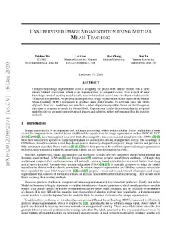 Unsupervised Image Segmentation using Mutual Mean-Teaching