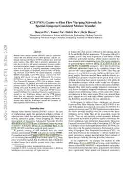 C2F-FWN: Coarse-to-Fine Flow Warping Network for Spatial-Temporal
  Consistent Motion Transfer