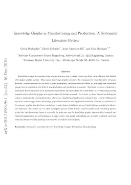 Knowledge Graphs in Manufacturing and Production: A Systematic
  Literature Review