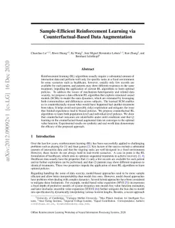 Sample-Efficient Reinforcement Learning via Counterfactual-Based Data
  Augmentation