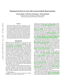Planning from Pixels in Atari with Learned Symbolic Representations