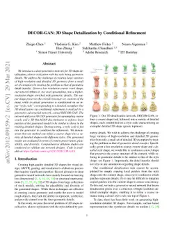 DECOR-GAN: 3D Shape Detailization by Conditional Refinement