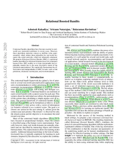 Relational Boosted Bandits