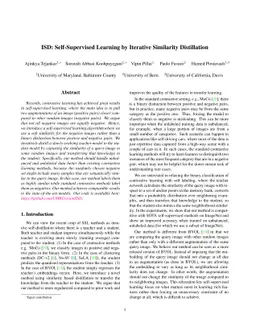 ISD: Self-Supervised Learning by Iterative Similarity Distillation