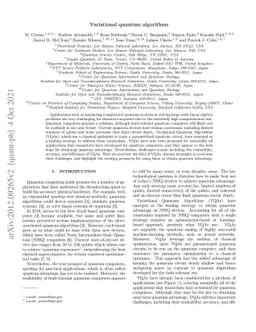 Variational Quantum Algorithms