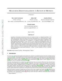 Measuring Disentanglement: A Review of Metrics