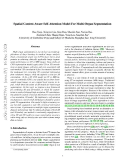 Spatial Context-Aware Self-Attention Model For Multi-Organ Segmentation