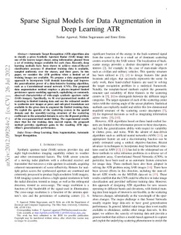 Sparse Signal Models for Data Augmentation in Deep Learning ATR