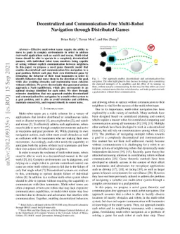 Decentralized and Communication-Free Multi-Robot Navigation through
  Distributed Games
